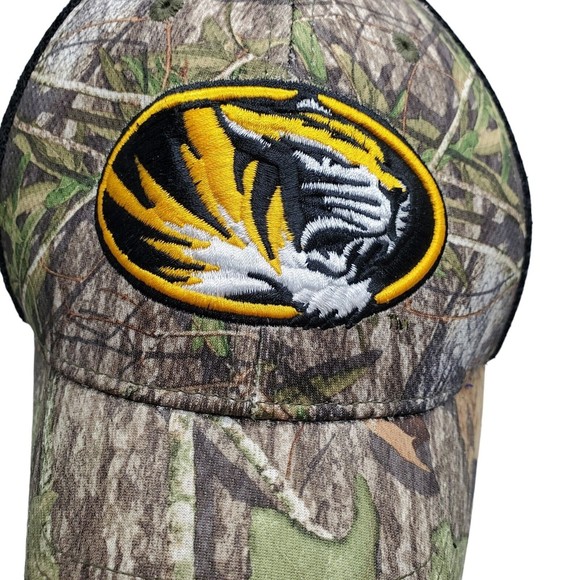 Mizzou Tigers Mossy Oak Obsession Camo Embroidered Adjustable Cap Missouri Hat - Picture 6 of 6